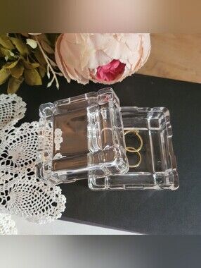 RCR Royal Crystal Rock Scatola Cuba 24% Lead Crystal Trinket Box Made In Italia